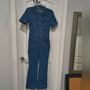 SHEIN Classic Blue Denim Jumpsuit Size Small